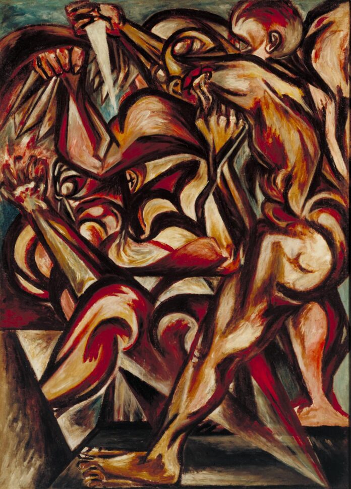 Naked Man with Knife c.1938-40 by Jackson Pollock 1912-1956