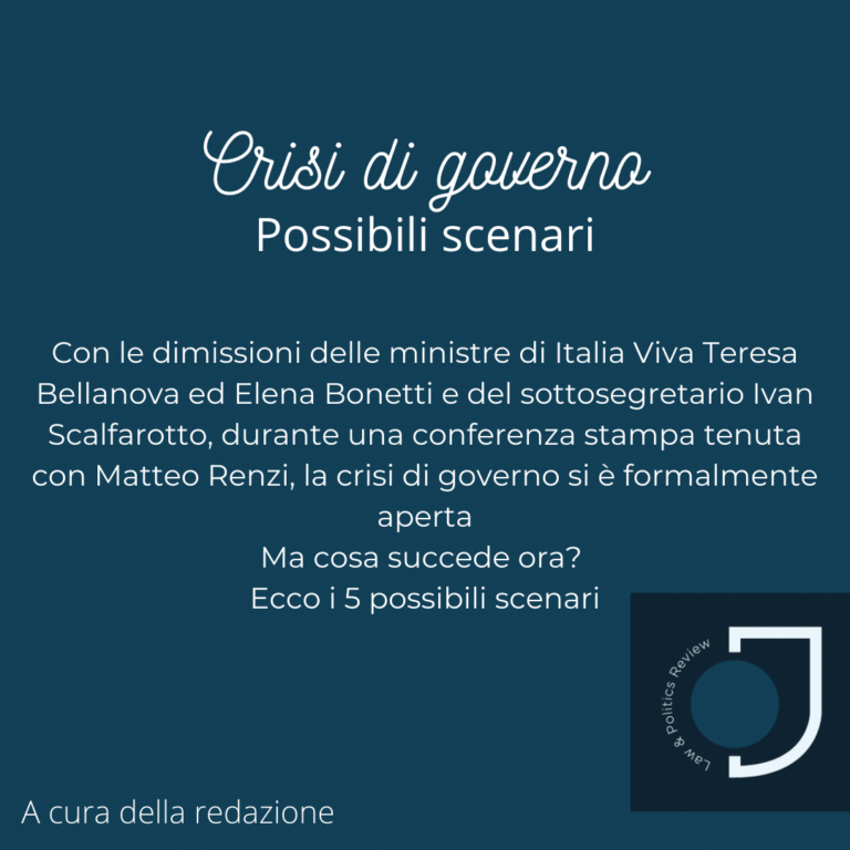 Crisi di governo: possibili scenari