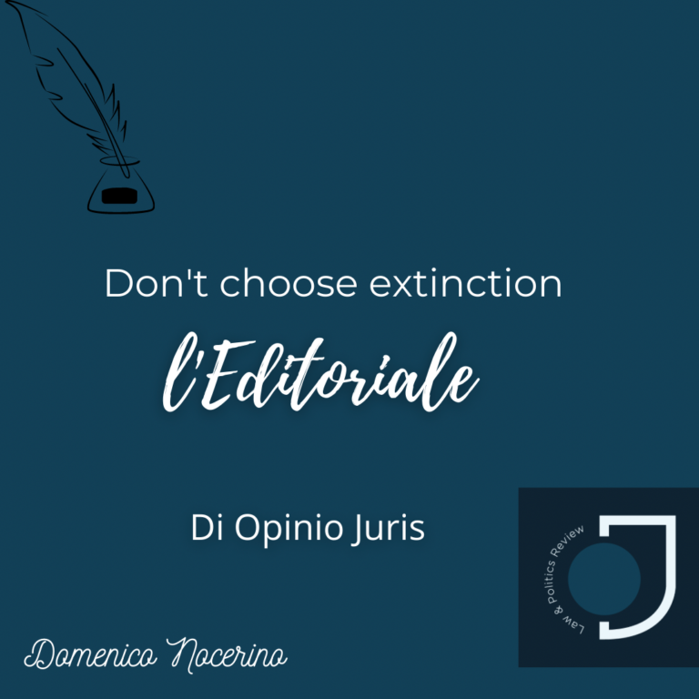 Don’t choose extinction