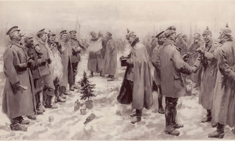 La tregua del Natale 1914 tra soldati tedeschi e britannici