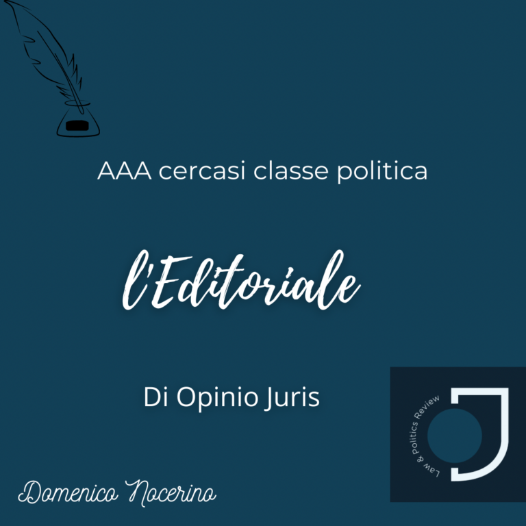 A.A.A. cercasi classe politica