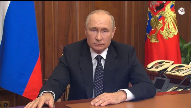 Putin annuncia una mobilitazione parziale