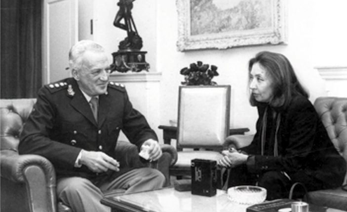 Foto dell'intervista di Fallaci a Galtieri