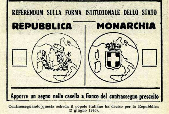 Scheda elettorale referendum 1946