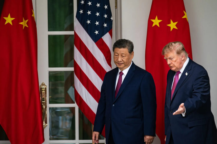 Presidents Xi Jinping and Donald Trump during a state visit in the Rose Garden of the White House in Washington, DC, on Sept. 24.Photographer: Al Drago/Bloomberg Presidents Xi Jinping and Donald Trump during a state visit in the Rose Garden of the White House in Washington, DC, on Sept. 24.Photographer: Al Drago/Bloomberg